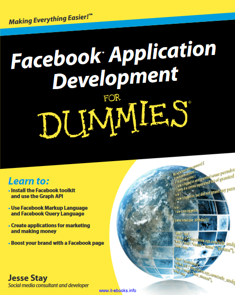 Book cover of Facebook Application Development for Dummies by Jesse Stay Book cover of Facebook Application Development for Dummies by Jesse Stay